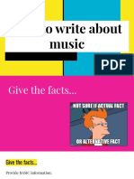 How to write about music