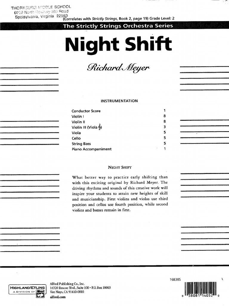 Night Shift: 2nd Violin