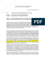 Respuesta a Comunicación por correo electrónico sobre Compensación por atraso y toma del Fondo de Garantía