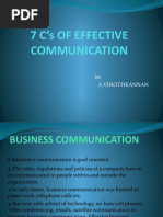 7 C's OF EFFECTIVE COMMUNICATION