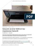 Solución Al Error 5200 en Las Impresoras Canon
