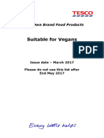 Ingredients Suitable For Vegan List March 2017 0 PDF