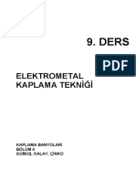 Ders Elektrometal Kaplama Tekni̇ği̇ Kaplama Banyolari Bölüm 4 Gümüş, Kalay, Çi̇nko PDF