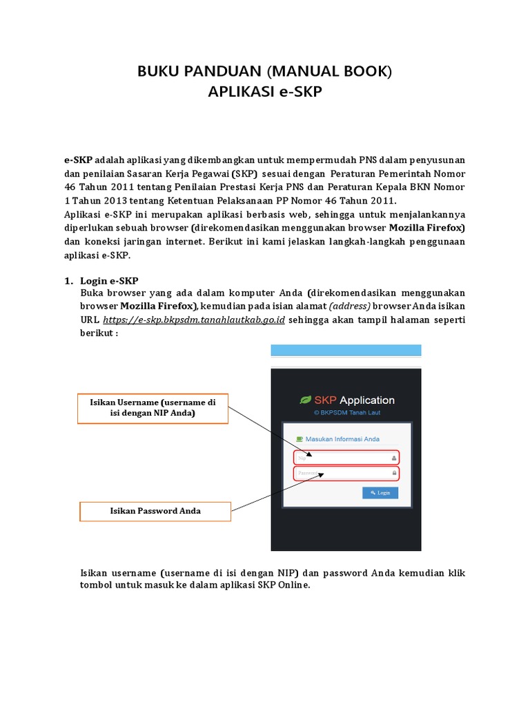 Panduan Lengkap Aplikasi e-SKP PNS | PDF