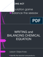 Writing and Balancing Chemicak Equation
