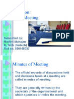 Minutes of Meeting