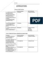 Calendario Evaluaciones TIF