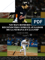 Leopoldo Lares Sultán - Niuman Romero Fue Reconocido Como El Jugador de La Semana en La LVBP