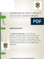 Guidelines in The Conduct of Scout Youth Forums