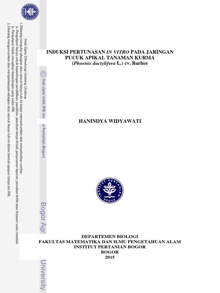 Widyawati Induksi Tunas Kurma Bahree 2015 PDF PDF