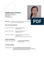 Jenny Hazel Gelario Resume