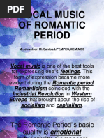 Vocal Music of Romantic Period