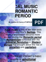 Vocal Music of Romantic Period
