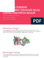 Pemetaan Sebaran Permukiman Terhadap Kelas Lereng Kabupaten Bogor