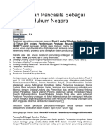 Kedudukan Pancasila Sebagai Sumber Hukum Negara