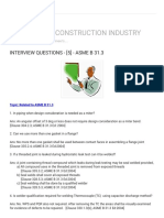 Mechanical Construction Industry - Interview Questions - (5) - Asme B 31.3 PDF