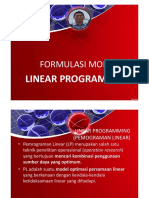 Formulasi Model Linear Programing