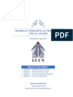 Makalah Membuat Titik Dengan Microsoft Visual Studio