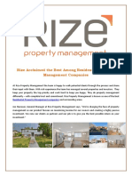 Rize Acclaimed the Best Among Residential Property Management Companies
