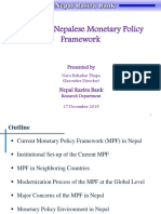 Nepalese Monetary Policy Framework