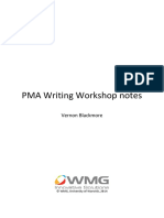 Writing A PMA Workshop Notes From WMG 2014 PDF
