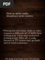 How To Write Radio Broadcast News Stories