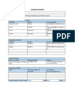 Production Schedule 1