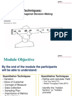 Techniques in Managerial Decision Making