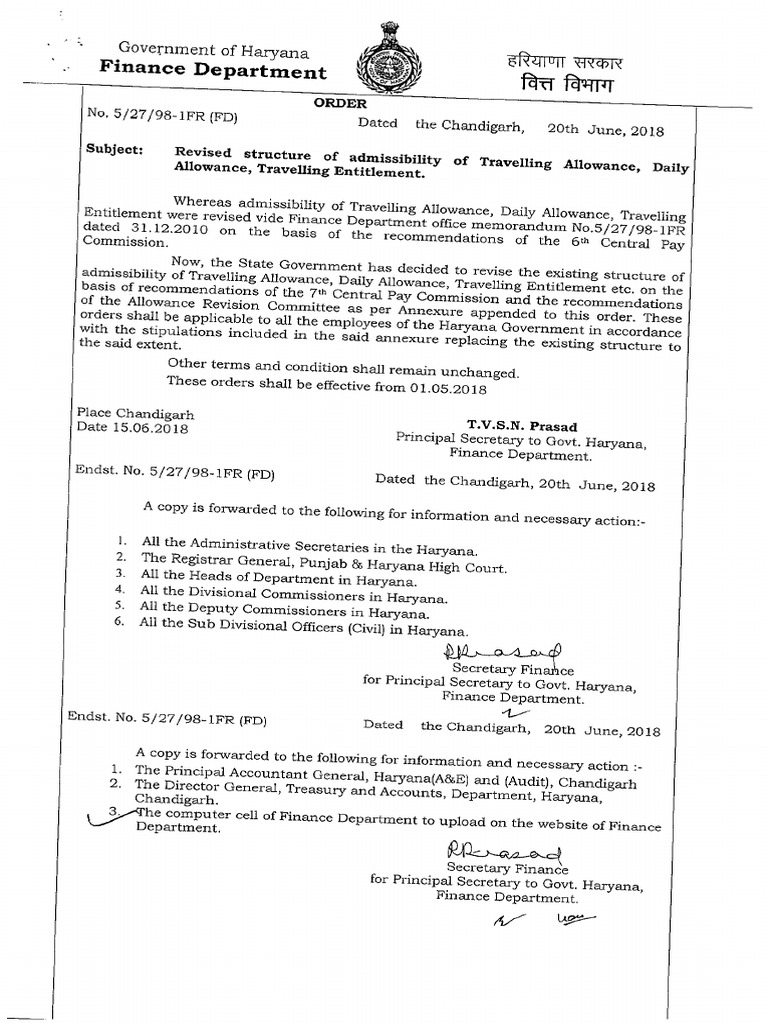 Revised TADA Rules Haryana Govt. PDF
