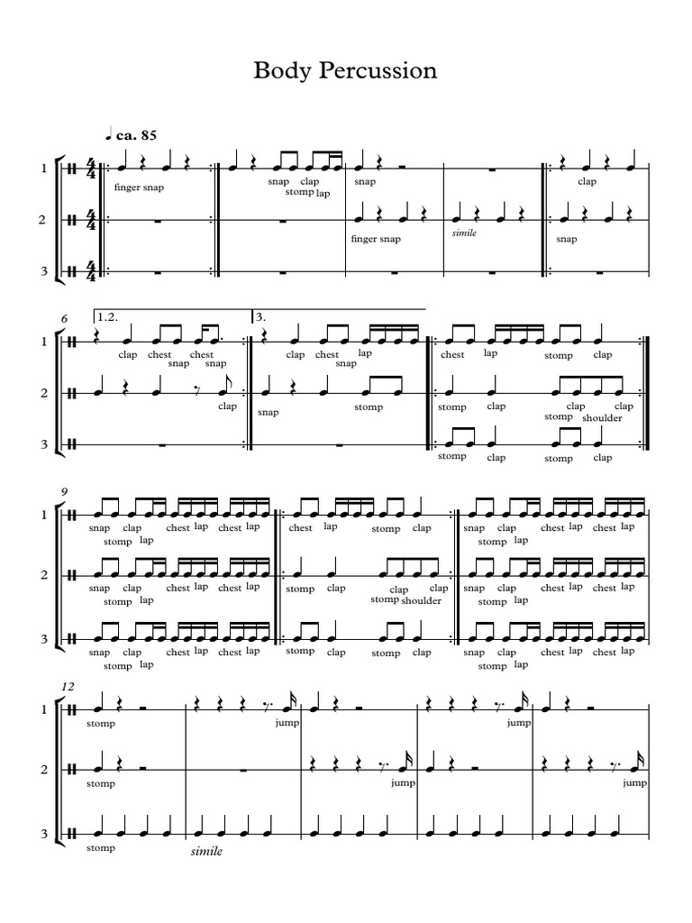 Body-Percussion - Full Score | PDF