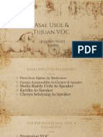 Asal Usul & Tujuan VOC Tugas Sejarah Kelompok 1