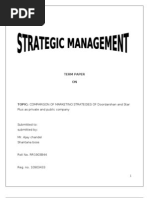 Download COMPARISION OF MARKTING STRATEGY OF DOORDARSHAN AND STAR PLUS AS PUBLIC ABD PRIVATE SECTOR  by Shantana Bose SN44225891 doc pdf