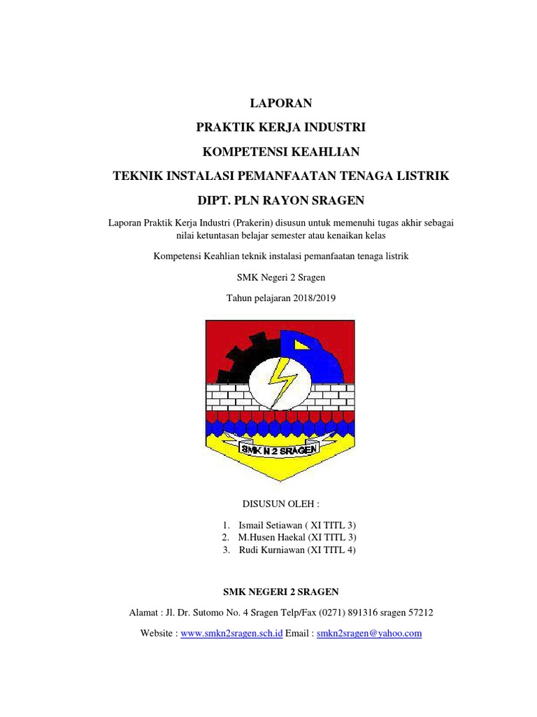 Laporan Pkl Smk Teknik Listrik