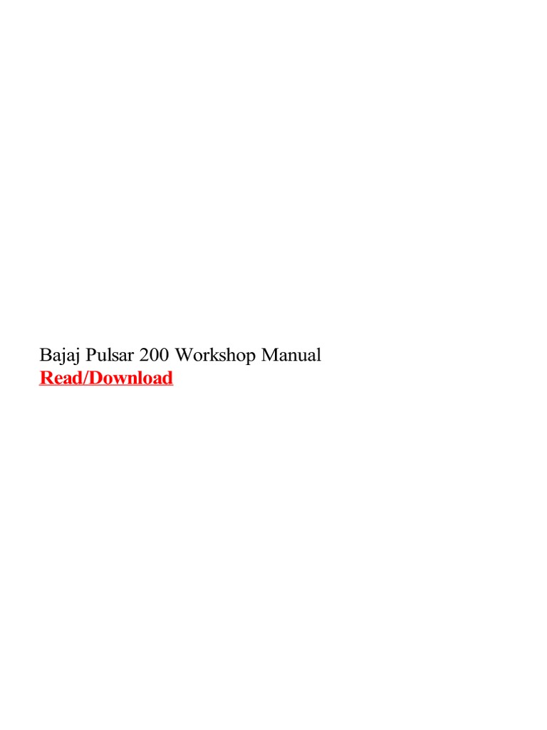 BAJAJ PULSAR 125 WORKSHOP MANUAL PDF visual data 5