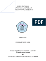 Modul Praktikkum Pemrograman 1 (Delphi Dasar) Menggunakan Borland Delphi 7.0