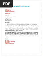 Formal Business Letter 01