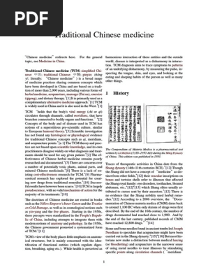 Traditional Chinese Medicine Wikipedia Pdf Traditional Chinese Medicine Herbalism