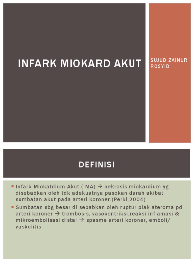 Infark Miokard Akut: Definisi dan Diagnosis | PDF