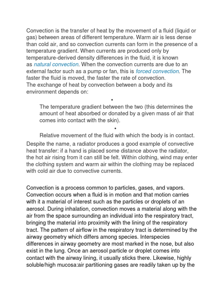 Convection and Its Meanings PDF Convection Heat Transfer