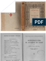 VANNI ROVIGHI, S. - Introducción Al Estudio de Kant, 1948