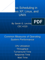 Process Scheduling in Windows XP, Linux, and Unix