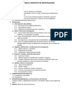 Estructura El Proyecto de Investigacion