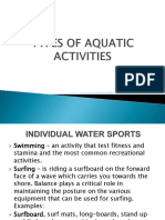 2 Types of Aquatic Activities