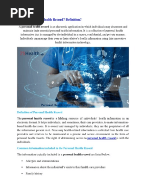 Personal Health Records software