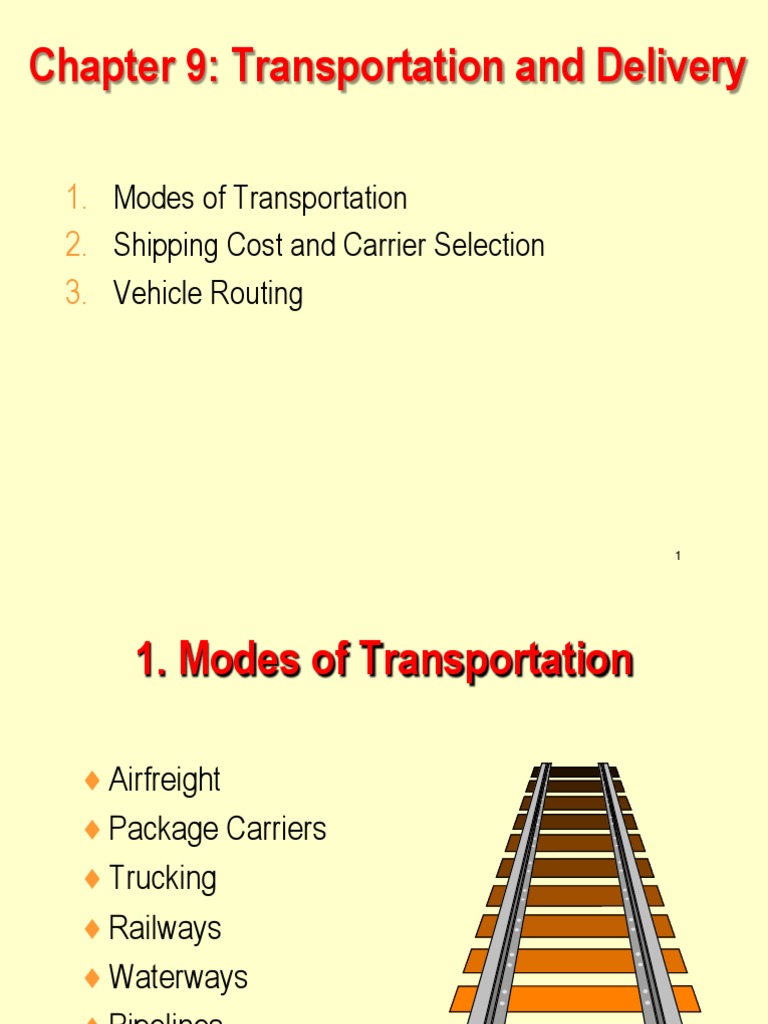 Logistics - Section - 09 - Transportation (Updated) | PDF | Transport ...