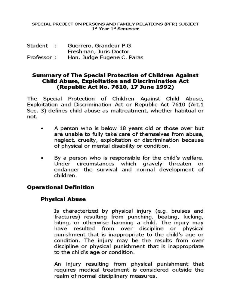 summary-of-the-special-protection-of-children-against-child-abuse