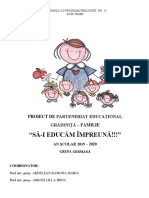 Proiect Parteneriat Familie-Gradinita 2019-2020