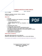 Informe ecografía primer trimestre gestación única normal