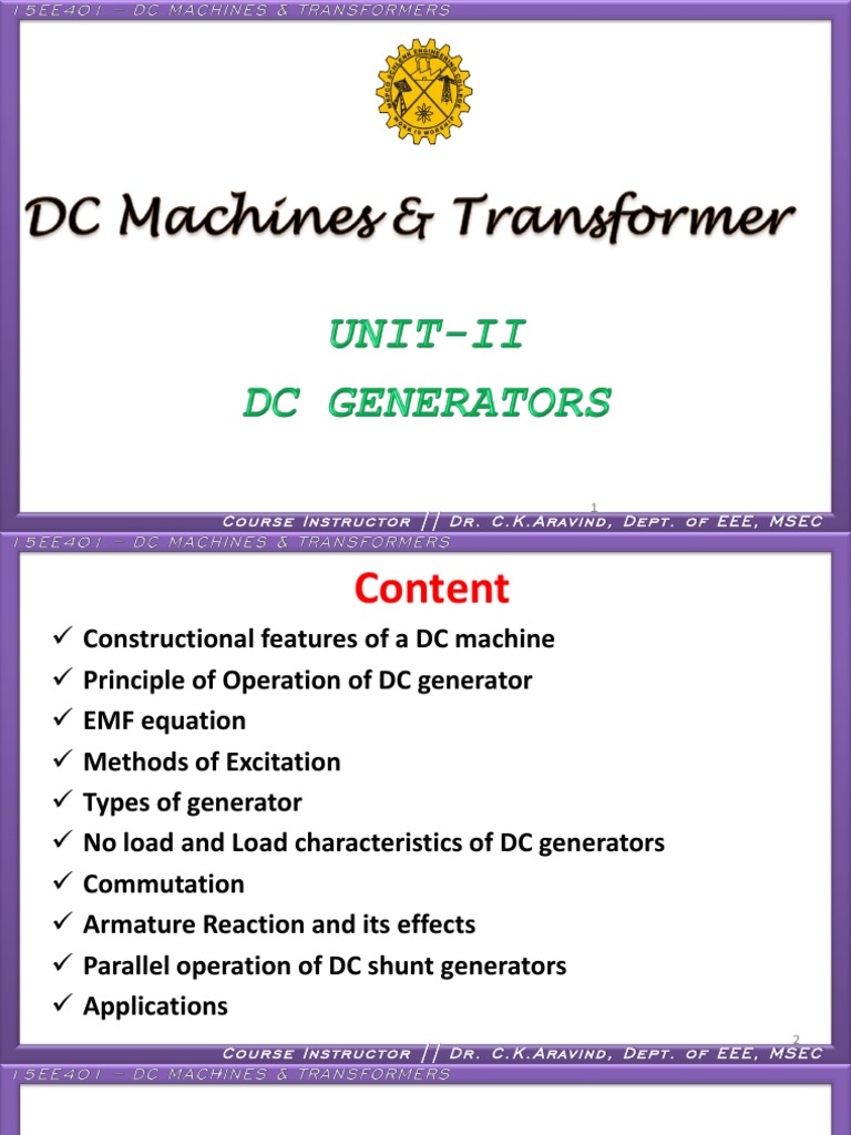 2.1. Construction of DC Motor PDF | PDF | Electromagnetic Induction ...