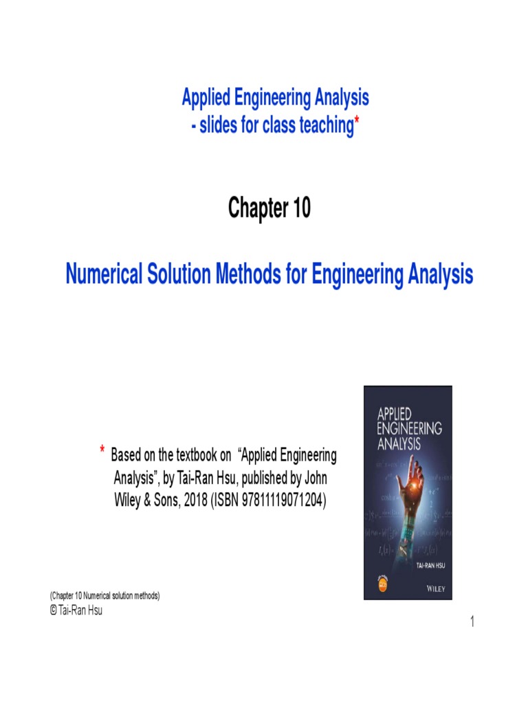 Chapter 10 Numerical Solution Methods | PDF | Numerical Analysis | Integral